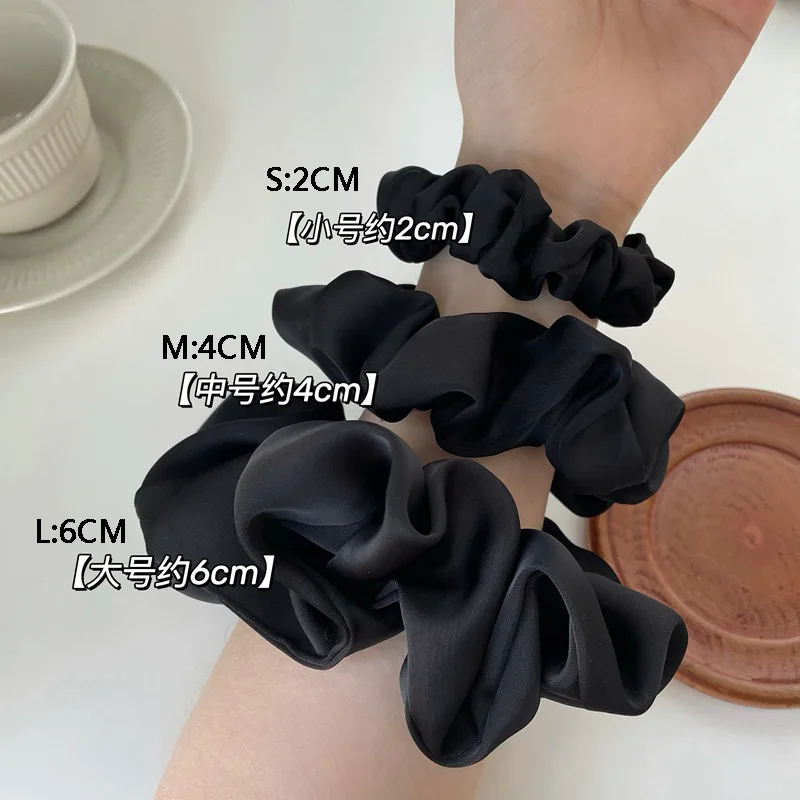 Scrunchies de cetim oversize para mulheres e meninas, elásticos, faixas de cabelo de seda grande, rabo de cavalo, borracha, acessórios de cabelo