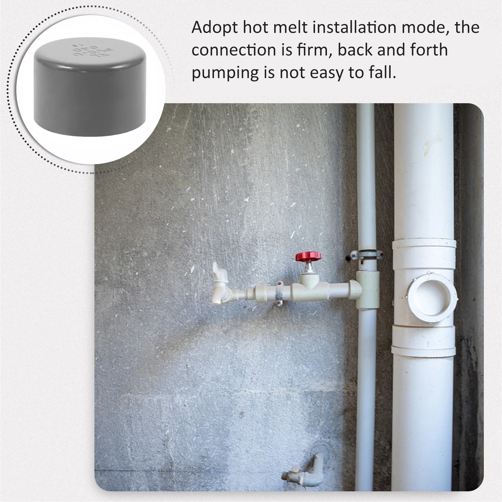 

10pcs Pvc End Caps Water Pipe Plug Replacement Protector Easy Install Universal Fit End Cap Fittings For Pipes Pvc Cap