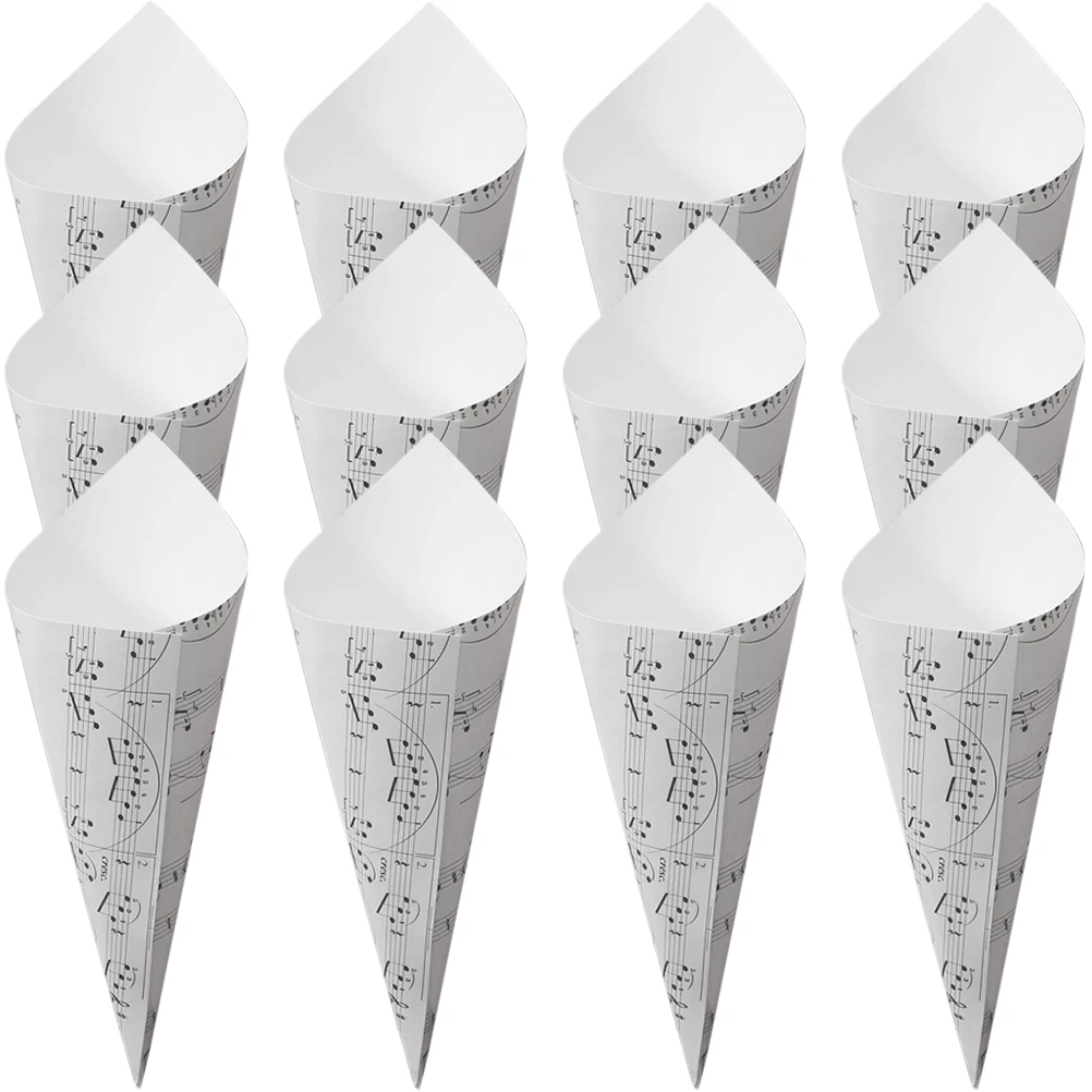 

50 Pcs Flower Packaging Wedding Supply Kraft Bouquet Cone Wedding Petal Confetti Flower Cones Food Decor Floral Wrap