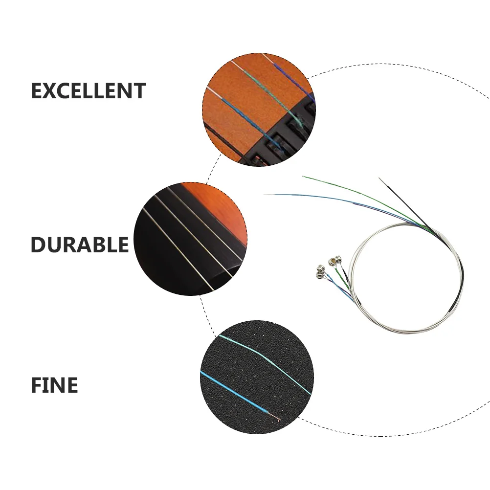 

8Pcs Violin Strings Durable Replacement Kit Clear Tone 026-073mm E- -G Full Set Professional Quality Violin String