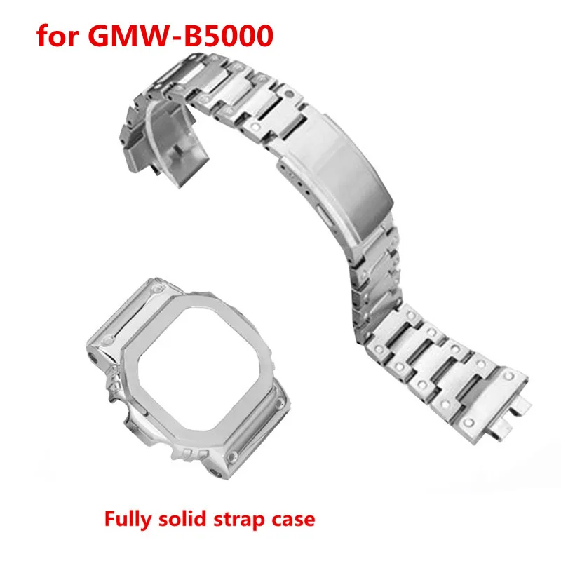 

Watch Accessories Steel strap Watch Case for GWM-B5000 unisex solid stainless steel watch strap