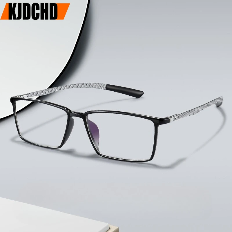 KJDCHD TR90+Carbon Fiber Prescription Glasses Photochromic Myopia Running Eyewear Anti-reflection Progressive Reading Glasses