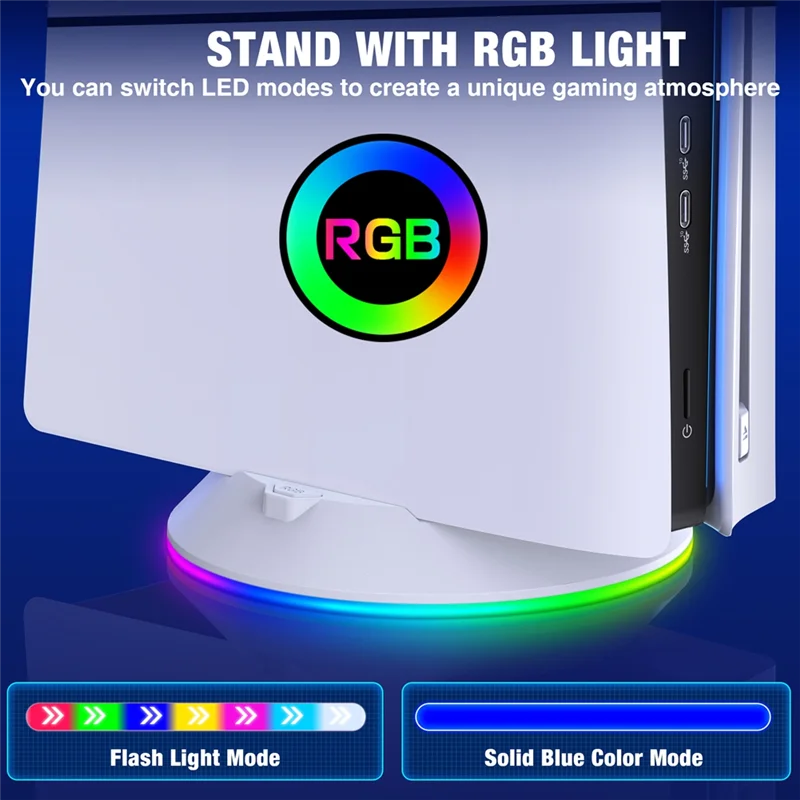

Вертикальная подставка с RGB-подсветкой для консоли PS5 Slim/PS5 Pro, противоскользящий базовый кронштейн, держатель, кронштейн, игровые аксессуары