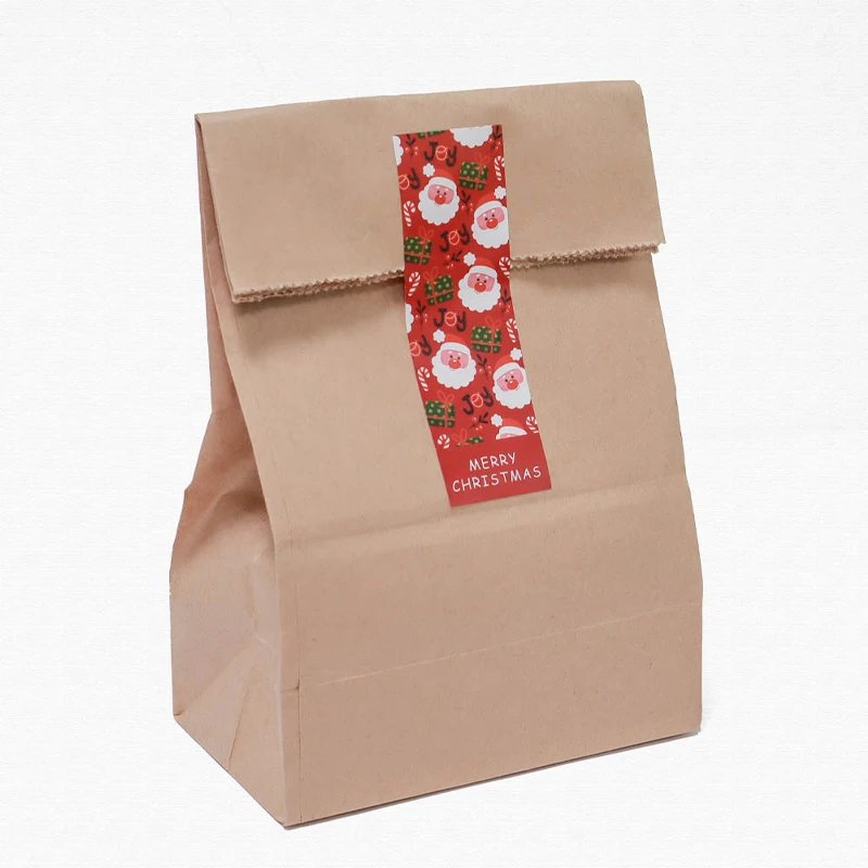 30-90 قطعة 90*30 مللي متر عيد ميلاد سعيد مستطيل سانتا كلوز هدية حزمة الزخرفية ملصقات التفاف هدية صندوق التسمية عيد الميلاد العلامات