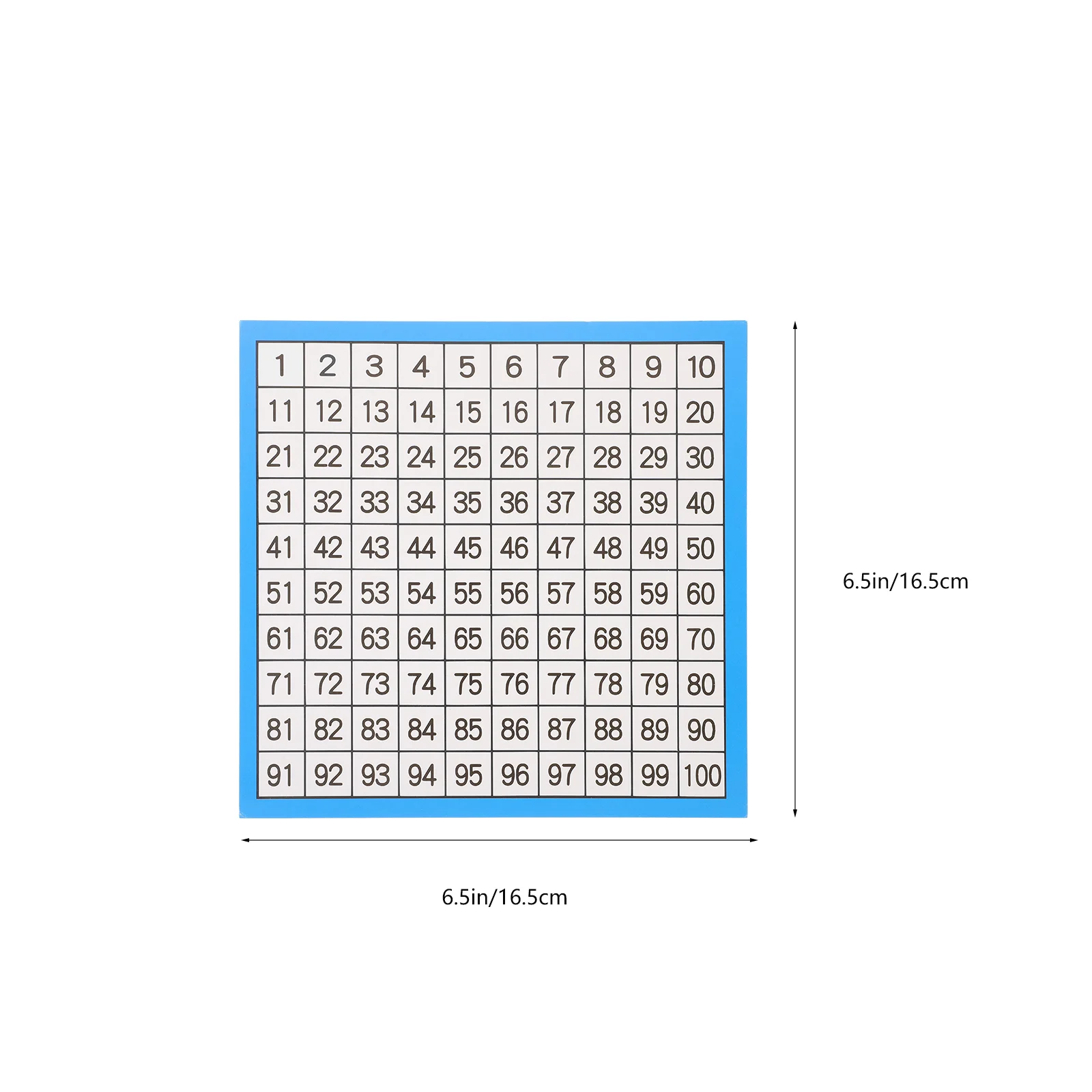 Tablero de gráficos de conteo de números consecutivos 1-100 Matemáticas para estudiantes Accesorio laminado