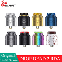 Original Hellvape Drop Dead 2 RDA Dual Coil Postless Building Deck 24mm Diameter Electronic Cigarette BF Pin Atomizer