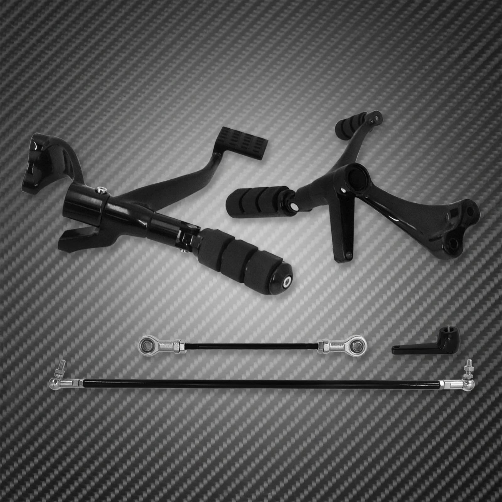 Motorcycle Black Forward Controls Complete Kit Pegs Levers Linkages For Harley Sportster XL883 XL1200 2004-2013 2014-2022