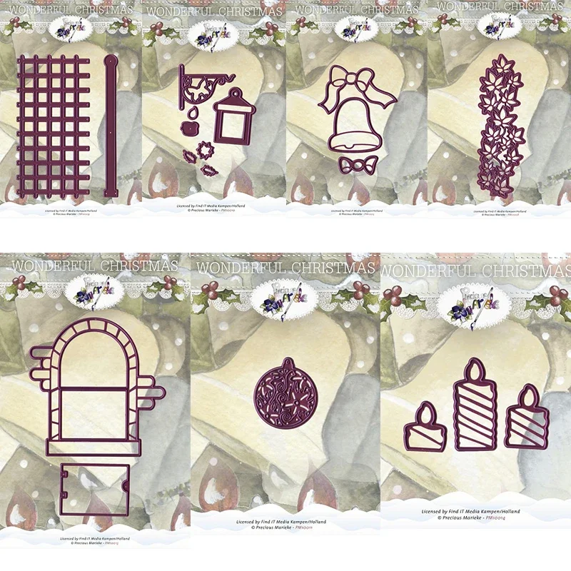 

Mmao Crafts Metal Steel Cutting Dies Christmas bell stove lights Stencil For DIY Scrapbooking Paper/photo Cards Embossing Dies