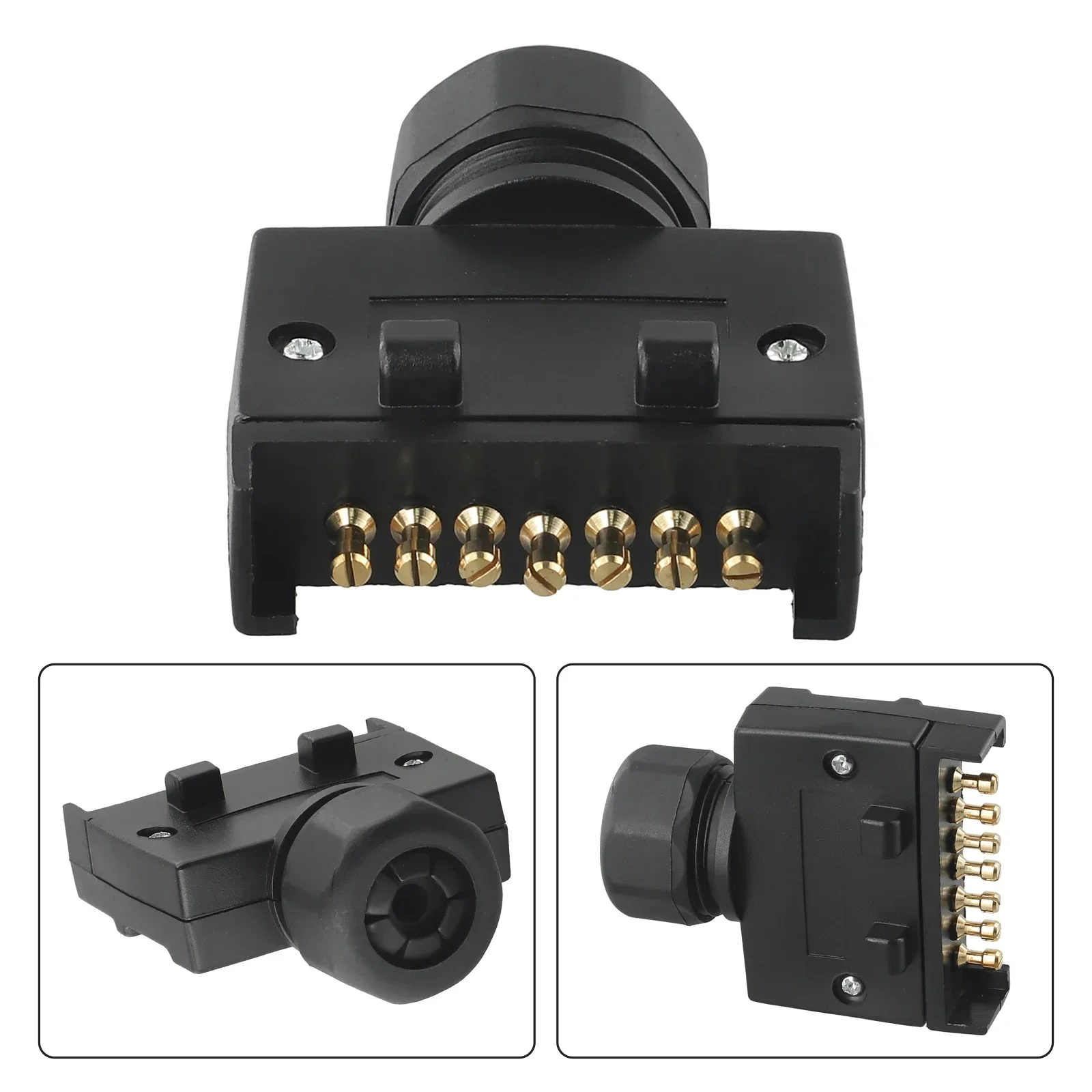 Australian Standard Connector Flat Plug Male 2.95*2.44*0.75" 75*62*19mm Adapter Plastic Flat Male Trailer Plug