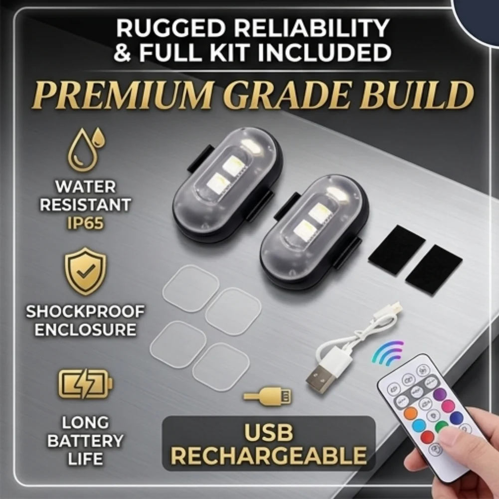 

Декоративная беспроводная стробоскопическая лампа с пультом ДУ для скутера M365, мотоцикла, автомобиля, дрона, светодиодный сигнальный фонарь-вспышка, аксессуары