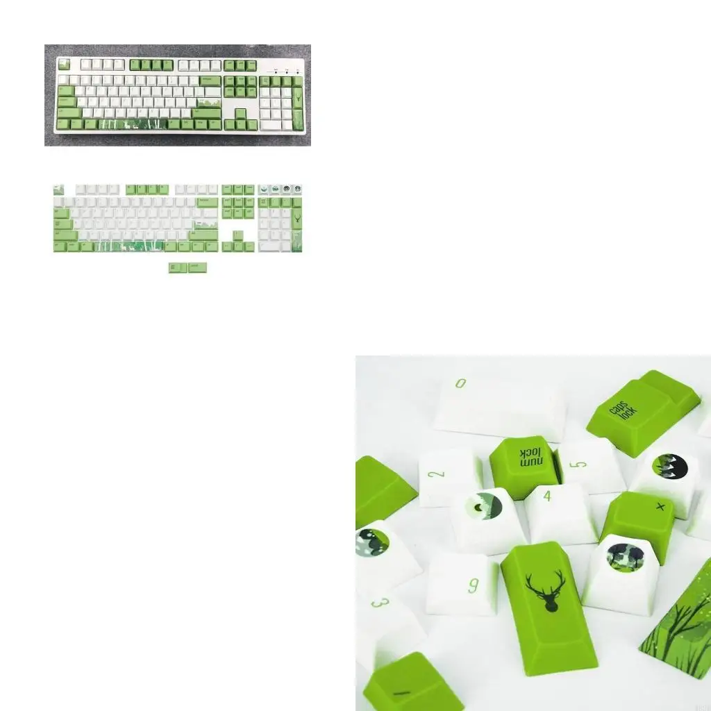 462E Theme Keycaps 110 Cherry Keys PBT Keycaps 5 Sides Dye-Sublimation