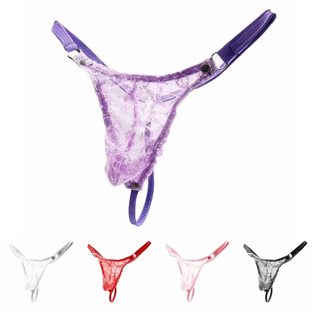 

G-String Briefs Underwear Lace Lingerie One Size Panties T-back Thong Underpants Bikini Breathable Bulge Pouch