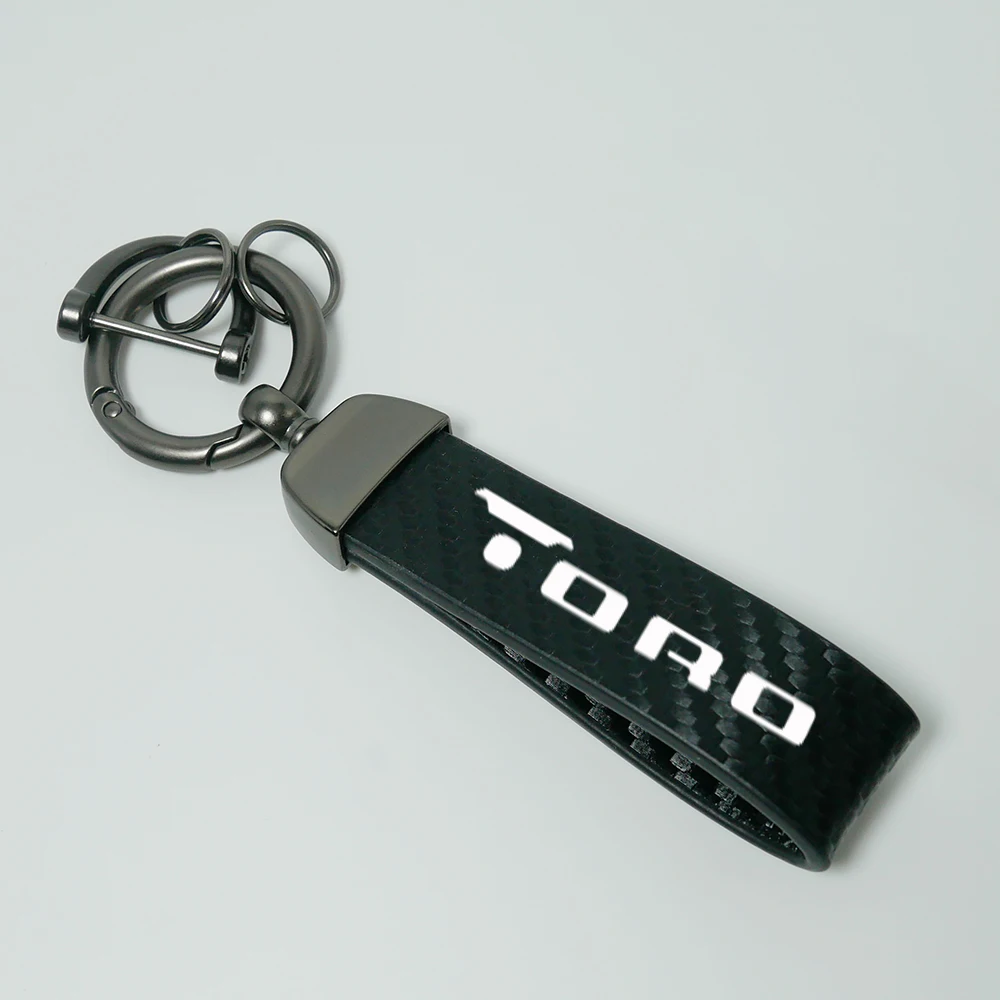 for Fiat TORO Car Keychain Carbon Fiber Grain Keyring Funny Decoration Car Accessories Car Keychain Motorcycle Keychain