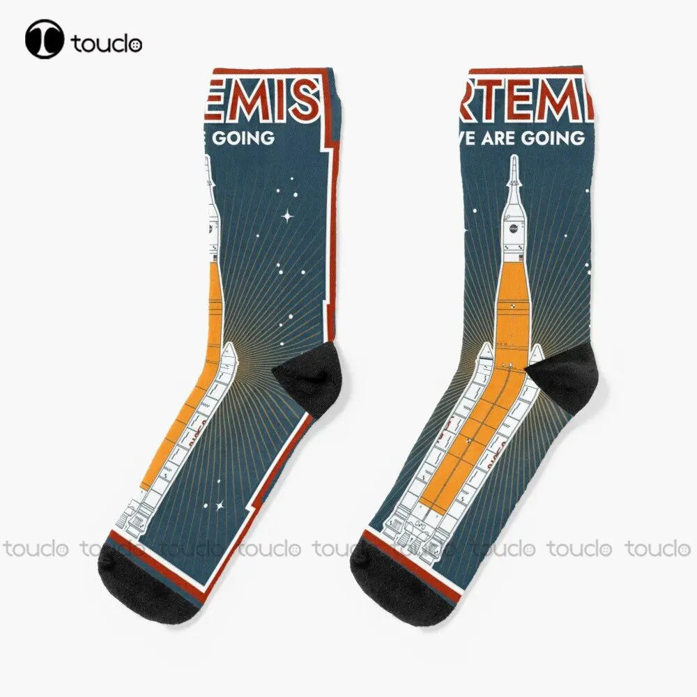 

Artemis. We Are Going. Commemorative Badge Socks White Socks Women Christmas New Year Gift 360° Digital Printing Streetwear