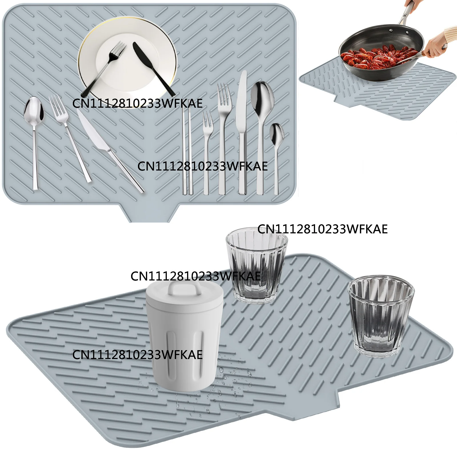 2Pcs dining table non-slip drainage mat, anti-scalding pot mat, coaster, kitchen countertop tools
