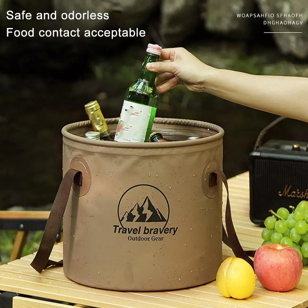 Imagem -05 - Outdoor Multifuncional Folding Bucket Grande Camping Bucket Impermeável Capacidade de Transporte Pesca e Piqueniques 10 l 20l S6g9