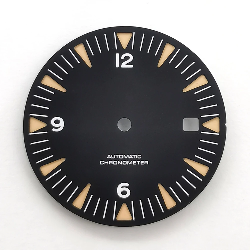 Esfera de reloj NH35 personalizada de 28,5mm, compatible con movimiento NH35 NH36, esferas de reloj de 28,5mm, piezas de esfera