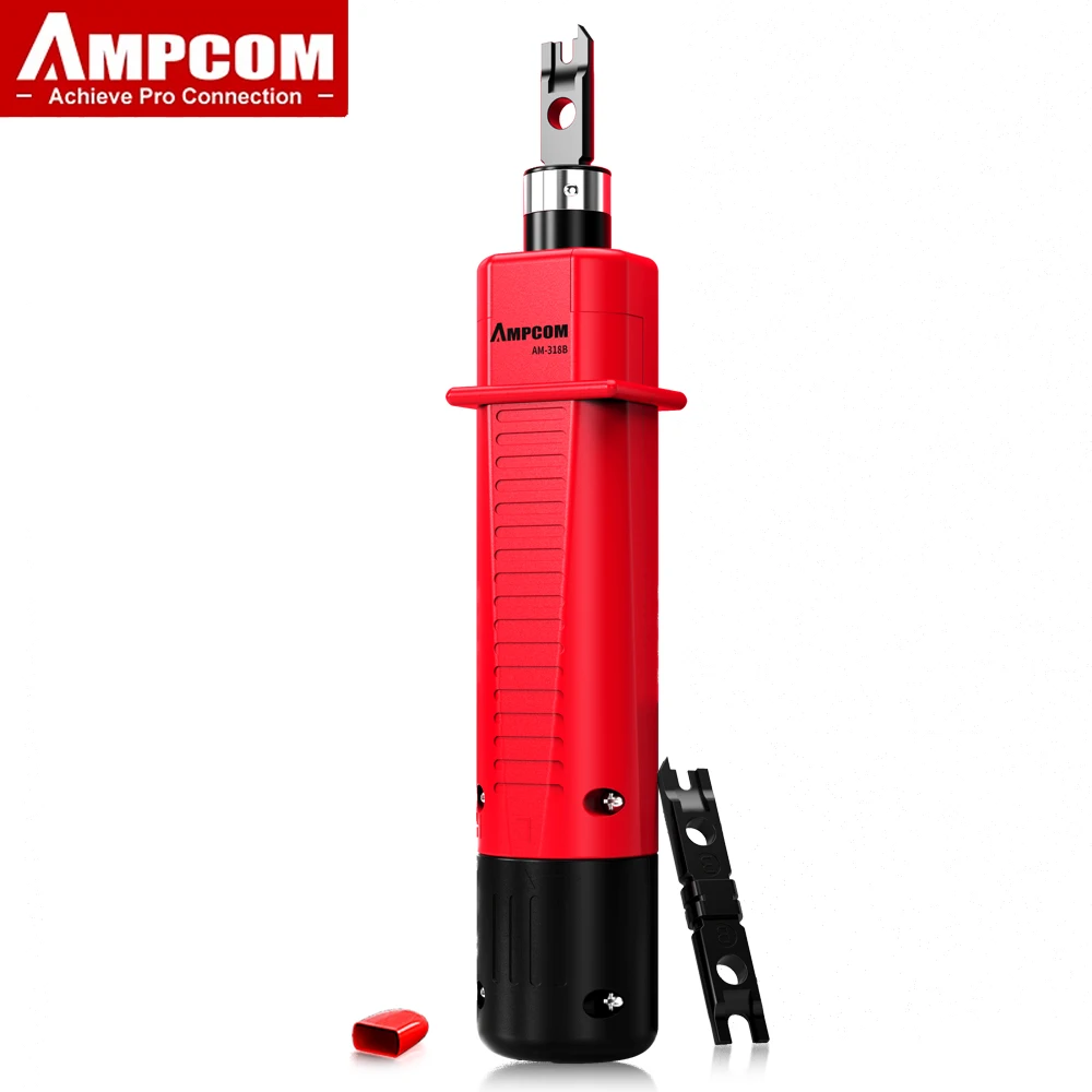 Punch Down Tool, AMPCOM 110 ประเภทแจ็คคีย์สโตน Impact Tool เครื่องมือแทรกเทอร์มินัลพร้อมที่เก็บใบมีดสําหรับสายอีเธอร์เน็ต