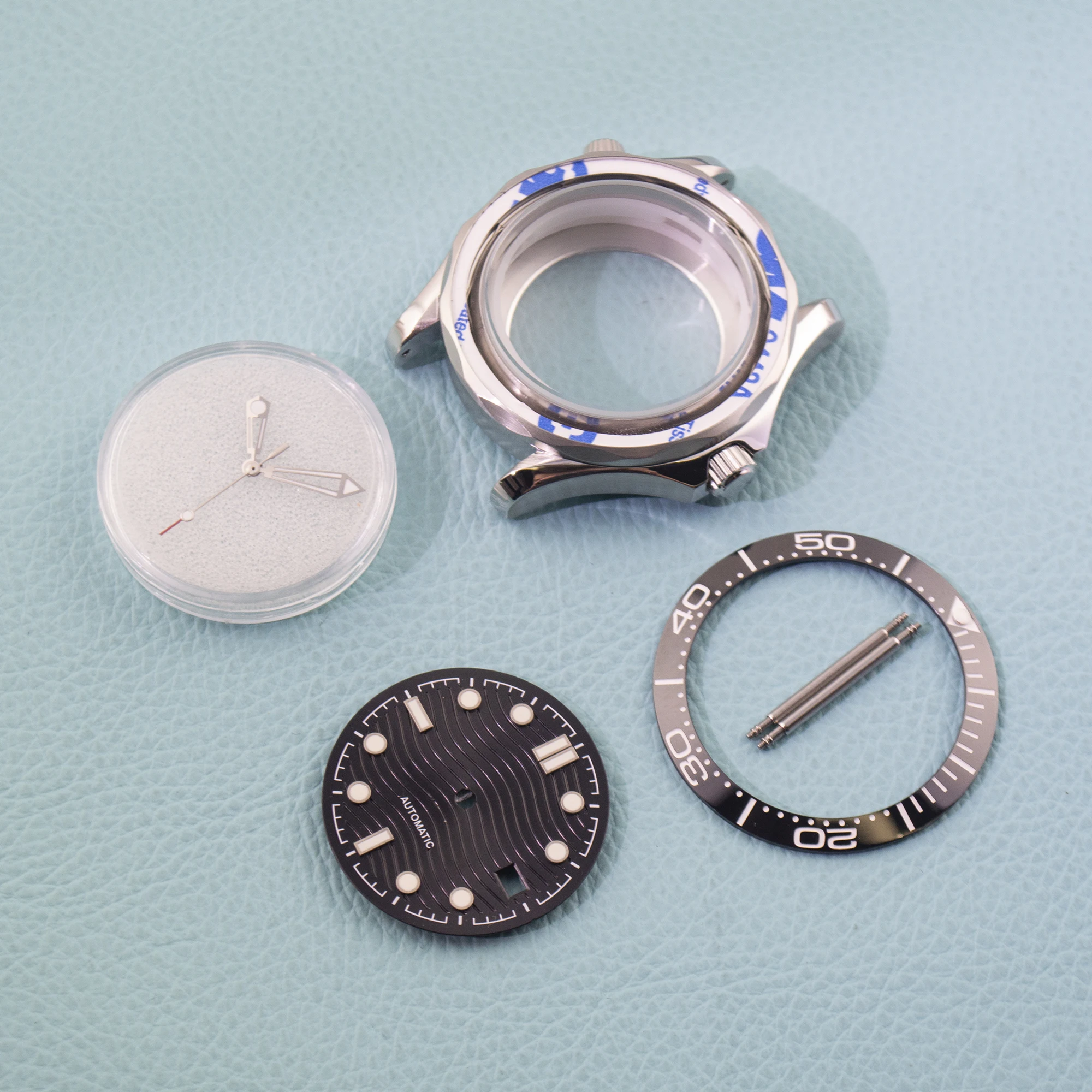 NH35 Watch Case NH35 Dial for Seamaster 300 Case Stainless Steel 10ATM Waterproof Watch Case fit NH35 Automactic Movement