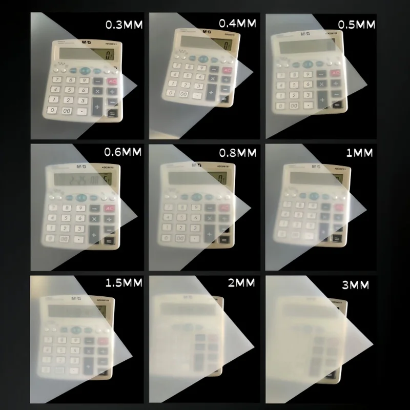 أبيض/أسود متجمد PP البلاستيك ورقة شفافة مجلس لوحة مادة البولي بروبلين 210x297 200x300 مللي متر سميكة 0.3/0.4/0.5/0.6/0.8/1/1.5/2 مللي متر #3