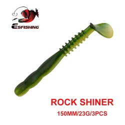 KESFISHING Big Lure swimbait Rock shiner 6in 3pcs Soft Plastic Bait Sea Fishing T tail Silicone Lure