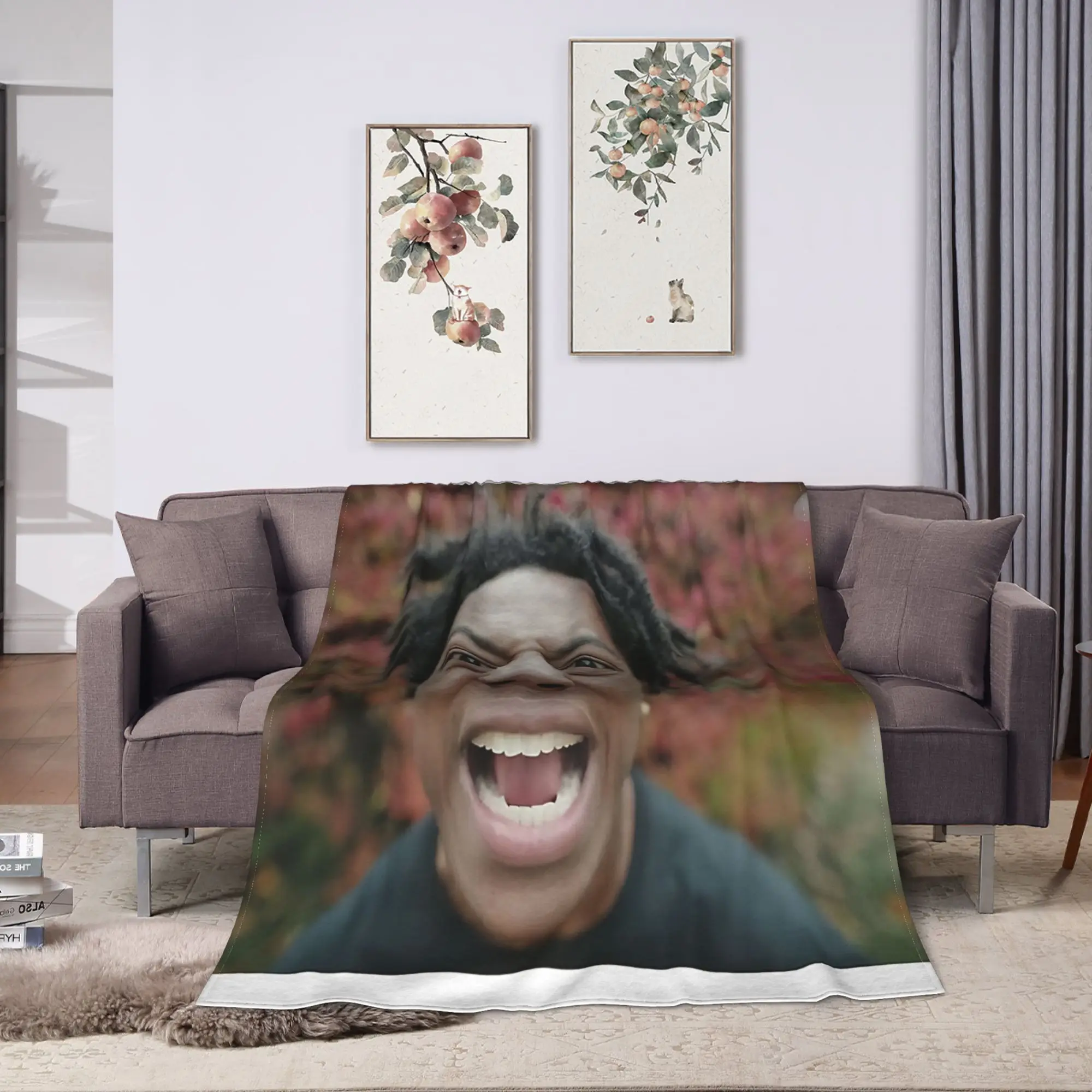 IShowSpeed Funny YouTuber Super Warm Blankets  Camping Plush Throw Blanket Street Trend Outdoor Flannel Bedspread Sofa Bed Cover