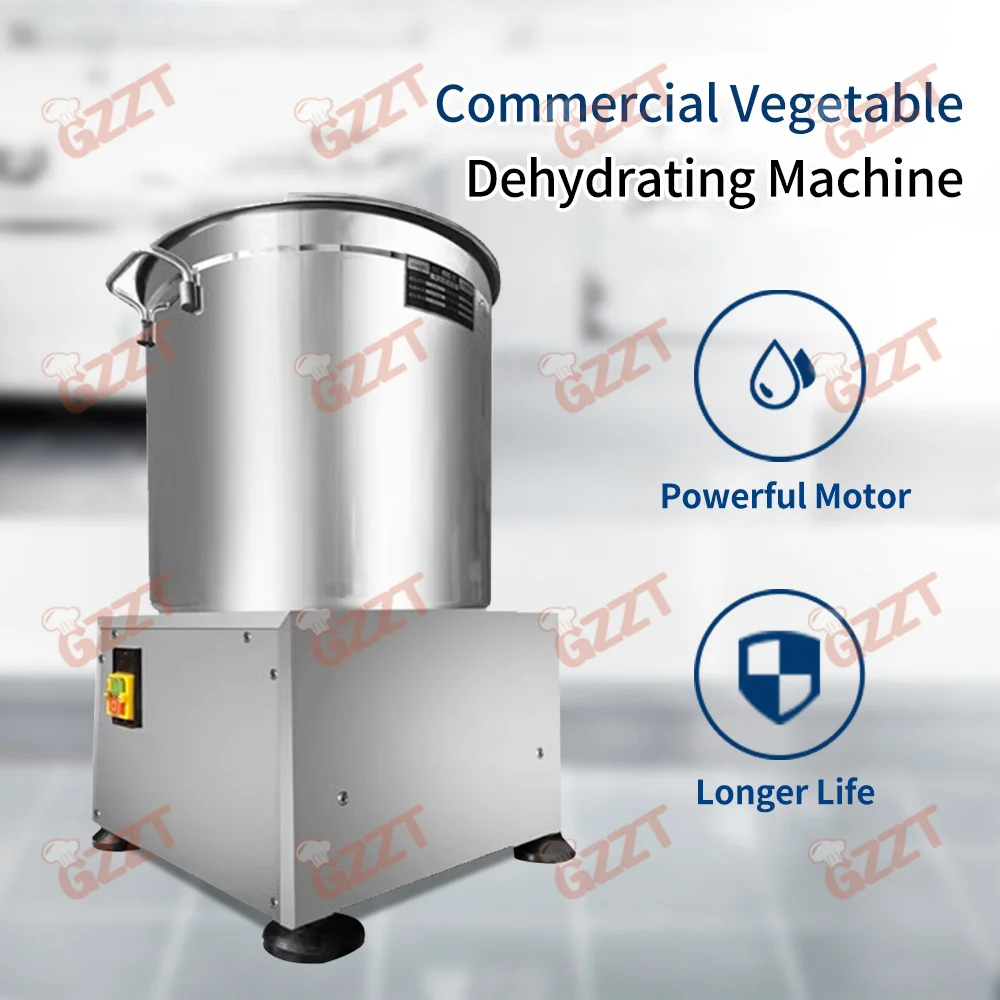 GZZT Vegetable Dehydrator Commercial Large Capacity 304 Stainless Steel Oil Throwing Machine Water Throwing Machine Dryer