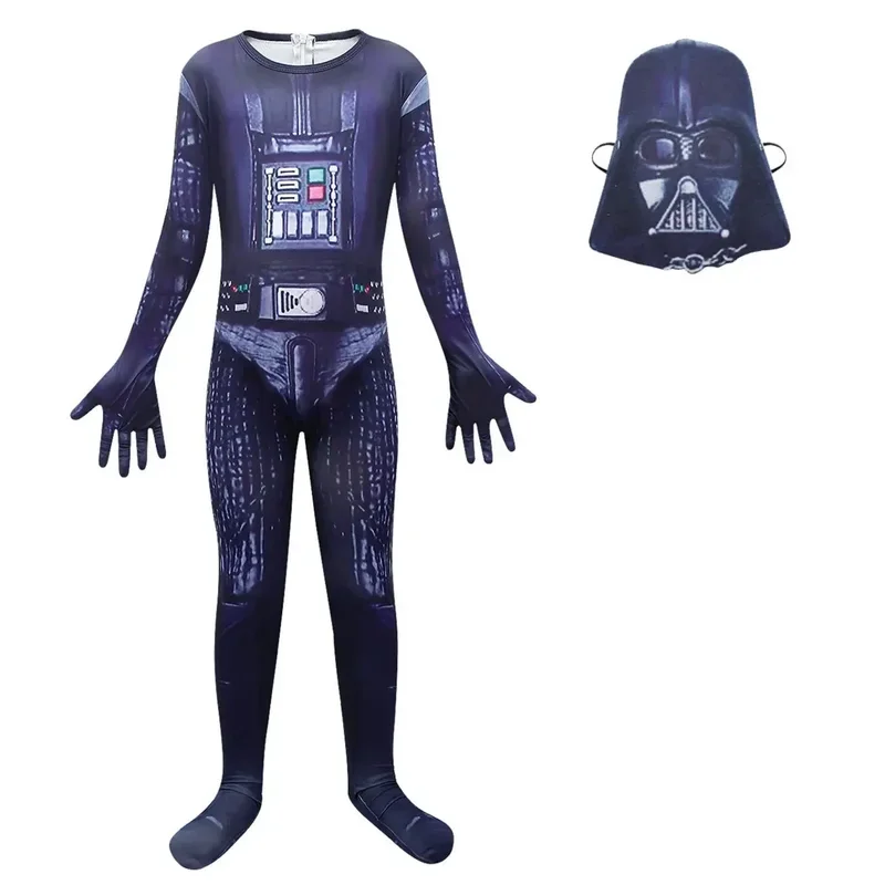 Bear House Kids Boys Movie Warrior Stormtrooper Darth Vader Anakin Skywalker Jumpsuit with Gloves Mask Set Outfit Ha2025 PPT01..