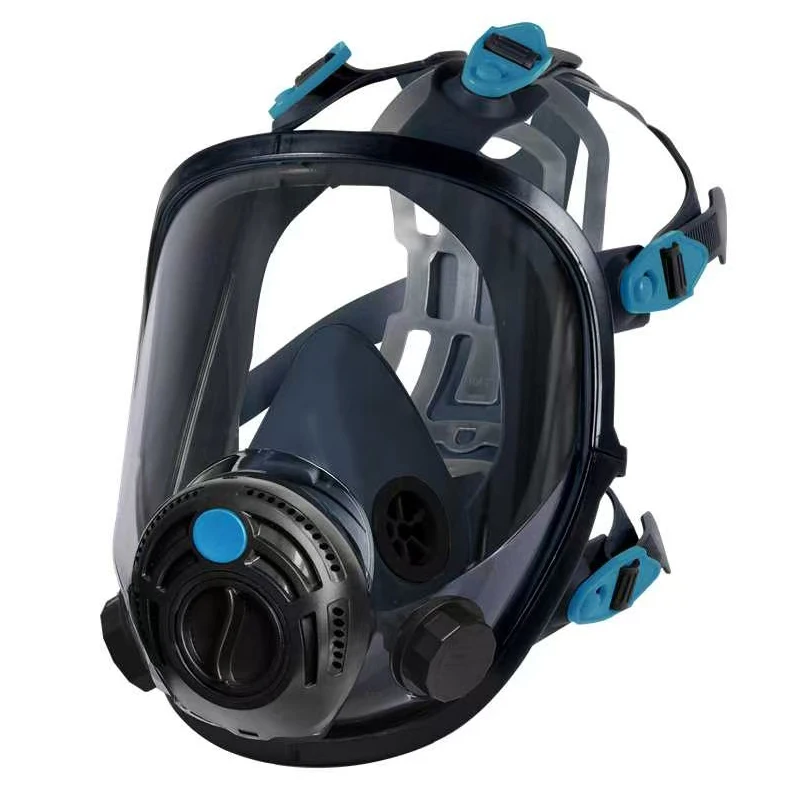 XYEHS Full Face Gas Dust Mask Respirator (Mask Only), Anti-Fog Polycarbonate Visor Facepiece Protector Super Wide  Clear Vision