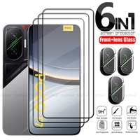 6-in-1 For Poco F7 Glass For Xiaomi Poco F7 Tempered Glass 9H HD Protective Full Cover Glue Screen Protector Poco F7 Lens Glass