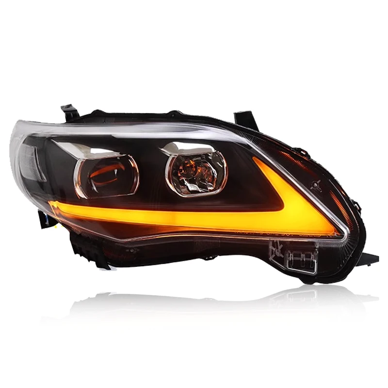 

Car Headlights 11-13 Headlights Assembly Modified LED Day Running Light Double Lens Xenon Lamp