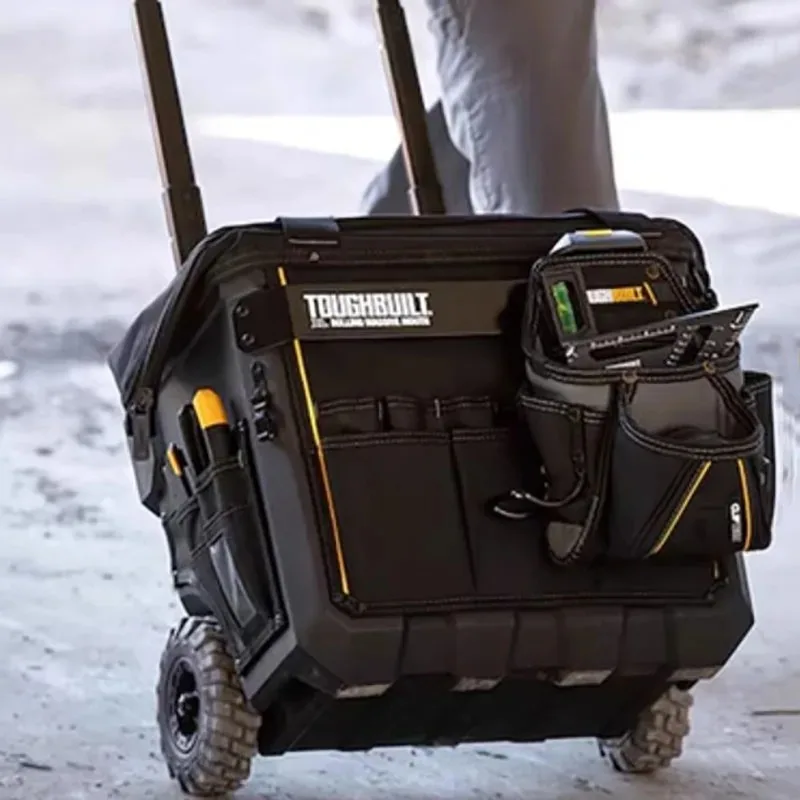 Caja de Herramientas multifuncional TOUGHBUILT, barra de tracción de fondo duro, bolso de remolque, reparación profesional de electricista, bolsa de