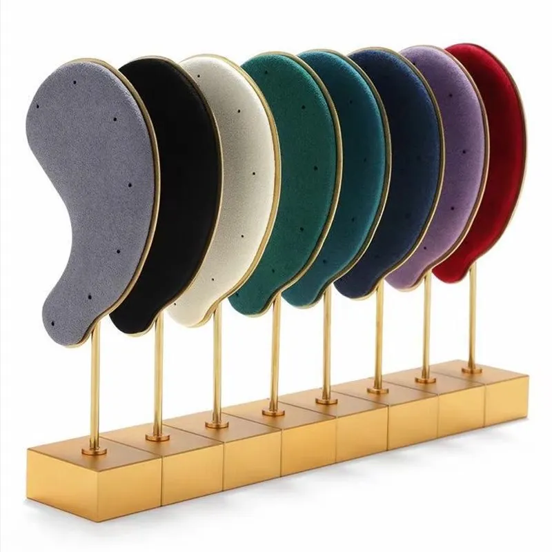 Fashion Ear Shaped Jewelry Earring Holder  Earring Bracket Organizer Metal Ear Studs Hanging Storage Shelf