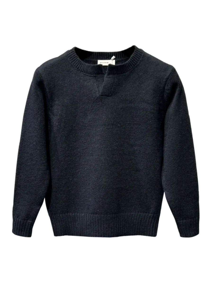 

Мужской свитер из полиэстера, повседневный, круглый вырез, осенне-зимний, новый, высококачественный, молодежный, стандартный крой