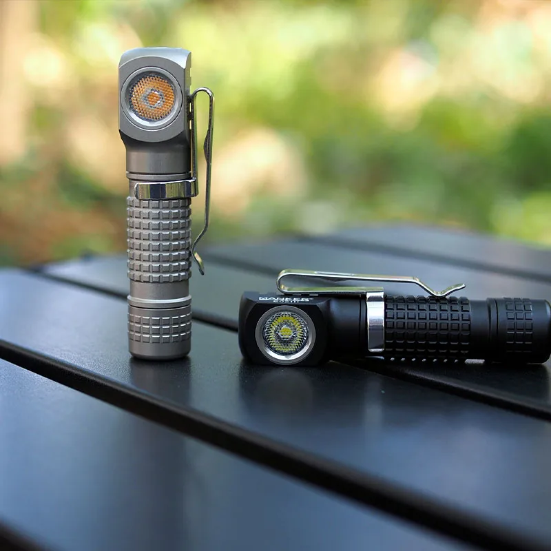 MANKER E02 III 560 Lumen,EDC Pocket Flashlight,Powered 10440/AAA Battery,Magnetic Tail,10 Lighting Modes,with Headband