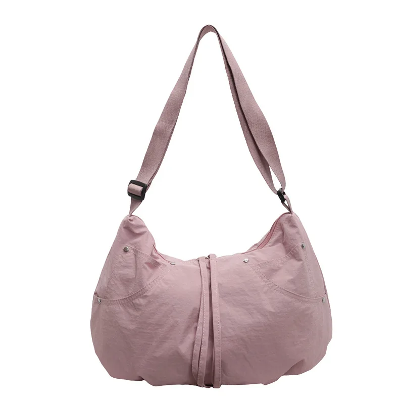 

Women Crossbody Nylon Lightweight Casual Shoulder Hobo Purse Simple Commuter Tote Stylish Satchel for Work Daily Use