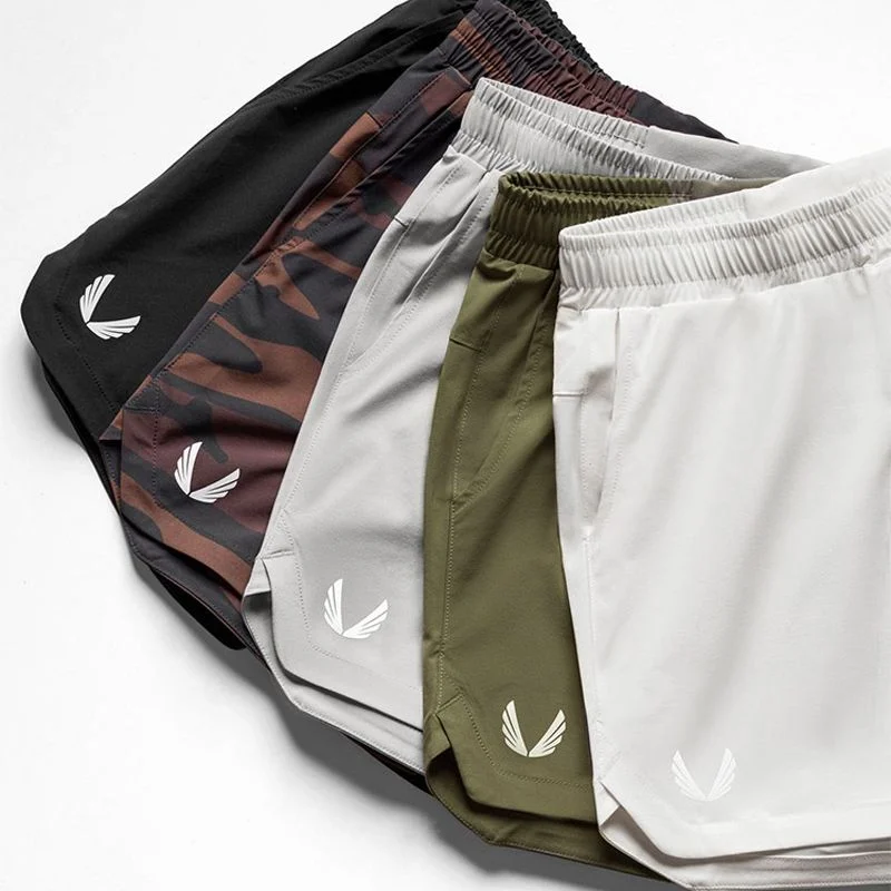 Pantalones cortos deportivos de verano para hombre, shorts de entrenamiento de Fitness, hasta la rodilla tejido seco, peso para correr