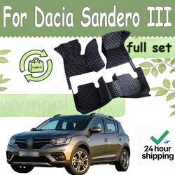Car Floor Mats For Dacia Sandero III DJF 2020 2021 2022 Dustproof Car Mats Floor Tapetes Para Carro Car Accessories Interior Set