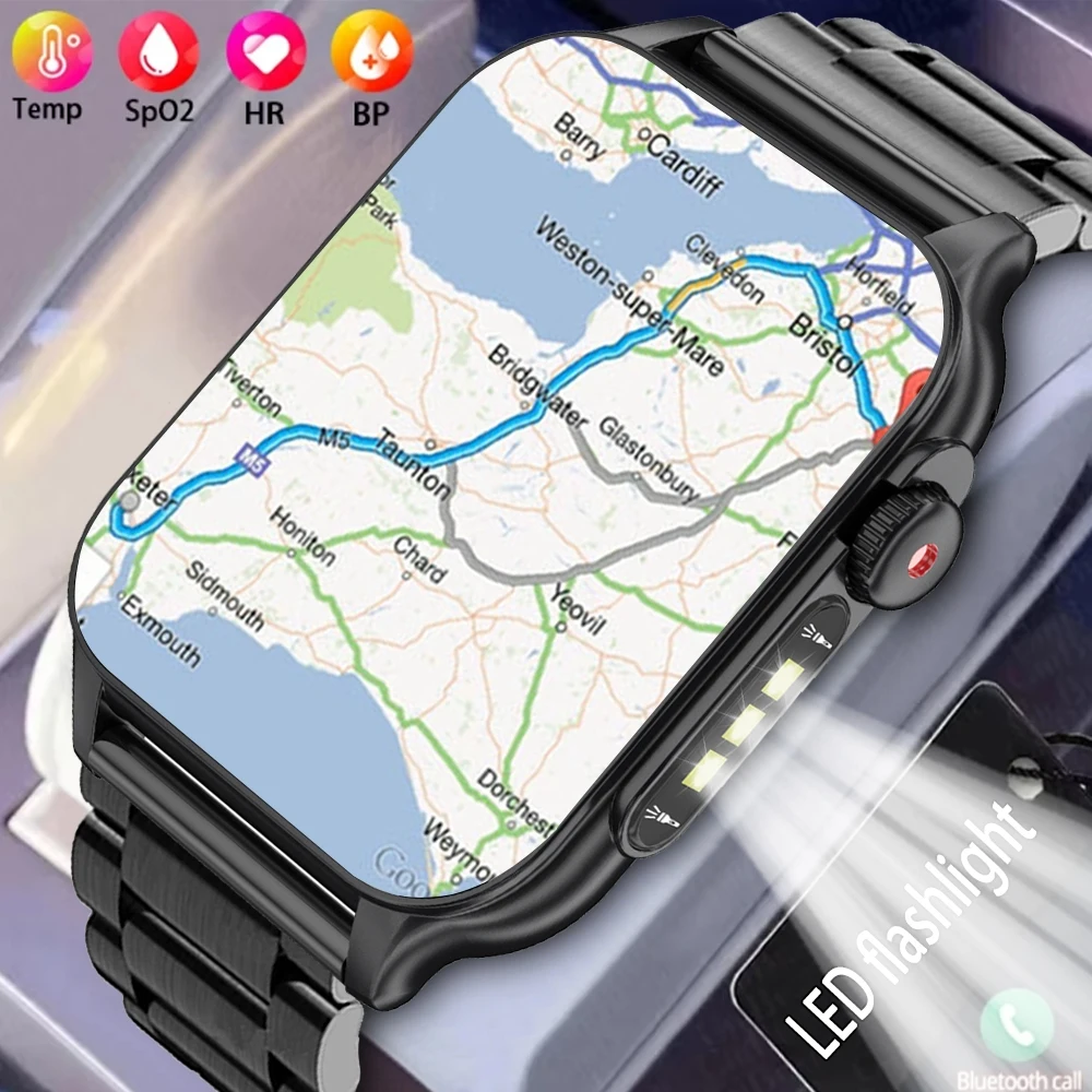 

Ultra Slim AMOLED HD Bluetooth Call Smartwatch GPS Sports Waterproof Watch Men's ECG+PPG Smart Watch Android IOS