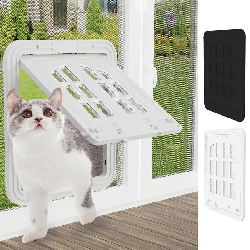 Dog Door Magnetic Self-Closing Window Screens Cat Window Door Cat Screen Barrier Sliding Door Window Screens Doggy Door Insert