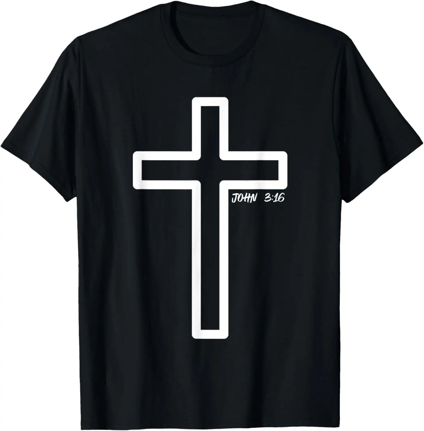 

John 3:16 Christian Cross Bible Verse T-Shirt