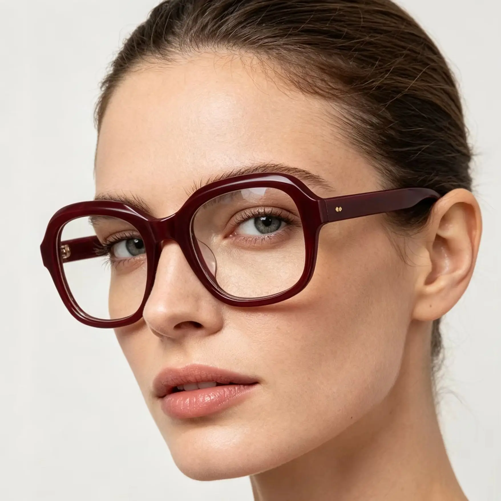 Acetate Big Frame Glasses Woman Exaggeration Myopia Lenses Transparent Photochromism Anti Blue Light Recipe Optical  Eyeglasses