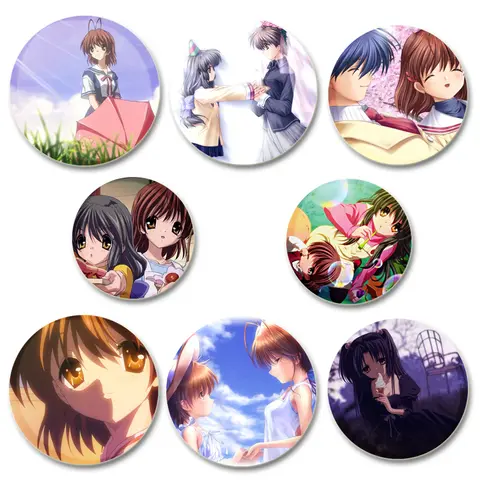 Clannad After Story Anime Spille Furukawa Nagisa Smalto Spille Zaino Collare Cartoon Distintivo Accessorio di gioielli Regali fatti a mano