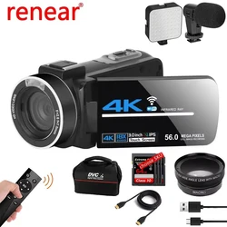 56MP Digital Cameras IR Night Vision Cameras 4K WIFI Webcam 18X Digital Zoom for Youtube Professional Camcorder Handheld Camera