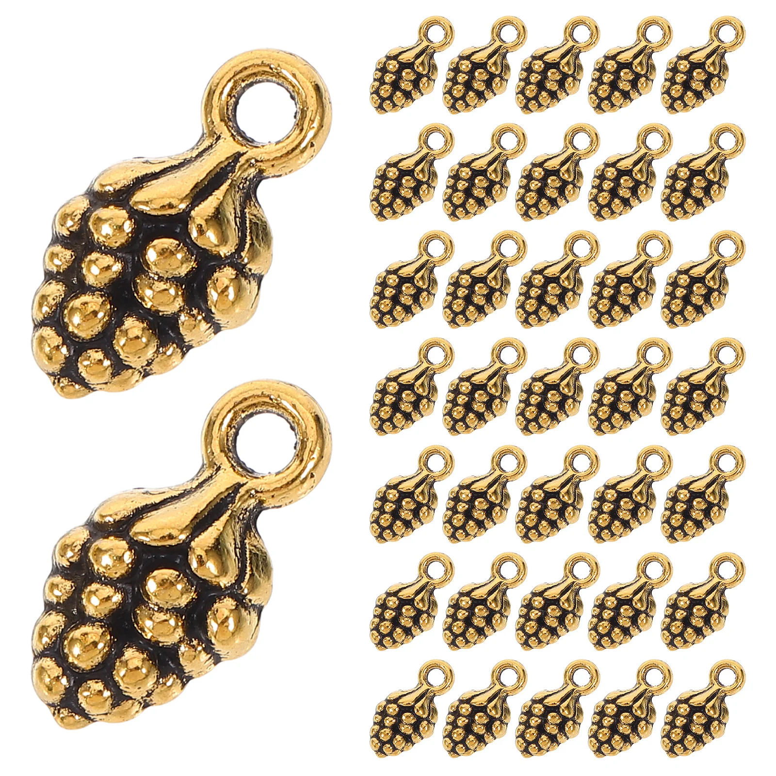 

100 Pcs Alloy Pendant Jewelry Supplies Pine Cone Charms for DIY Necklace Bracelet Earrings Christmas Ornaments Handmade