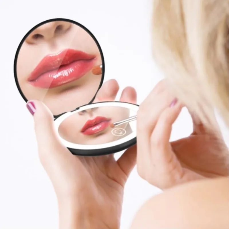 10X LED Mirror Makeup Mirror Flexible Mirror illuminated Magnifying Vanity Mirrors with Light Make up Miroir Bathroom Mirrors