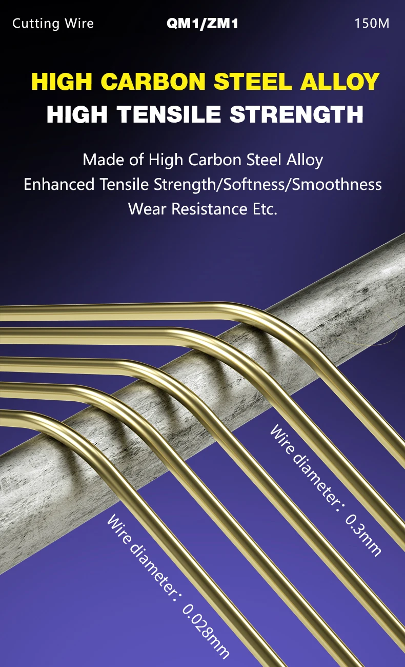 MECHANIC QM1 ZM1 Cutting Wire Straight Screen Curved Screen Cutting Wire 0.028 0.03mm Special For Cutting Phone Screen Separator