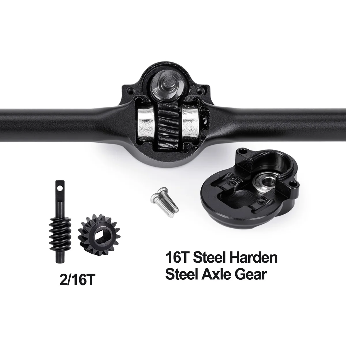 Aluminum Alloy Complete Front & Rear Axle +5mm Width for 1/30 RC Crawler Car Axial SCX30 Upgrade - view 5