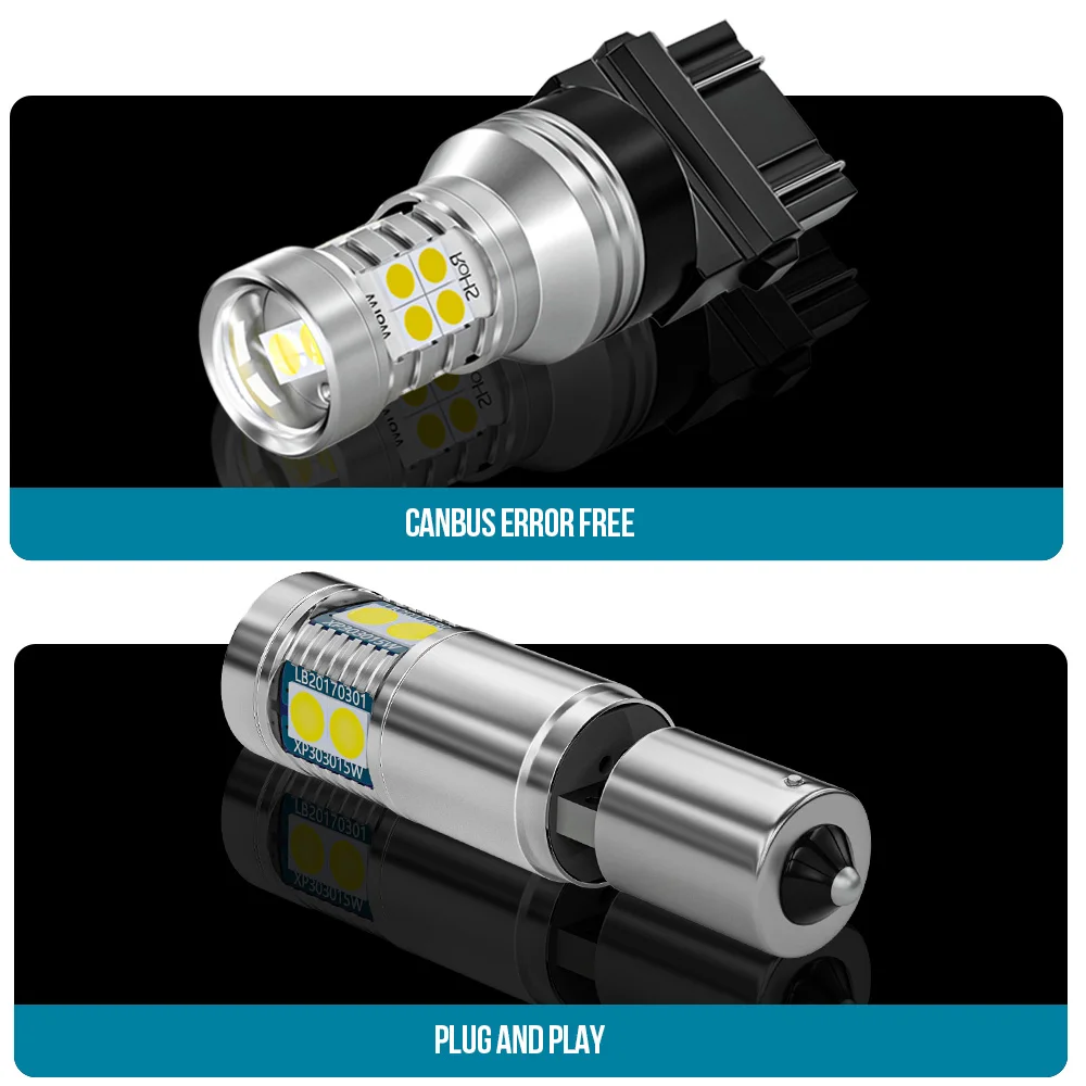 Lampe de Rectransistors LED W16W T15, pour Hyundai Soladditif 4.3 son i10 i20 i30 i40 Fête 20 Fête 35 Santa Fe 2 3 4 macMi5 6 7 8, 2 Pièces