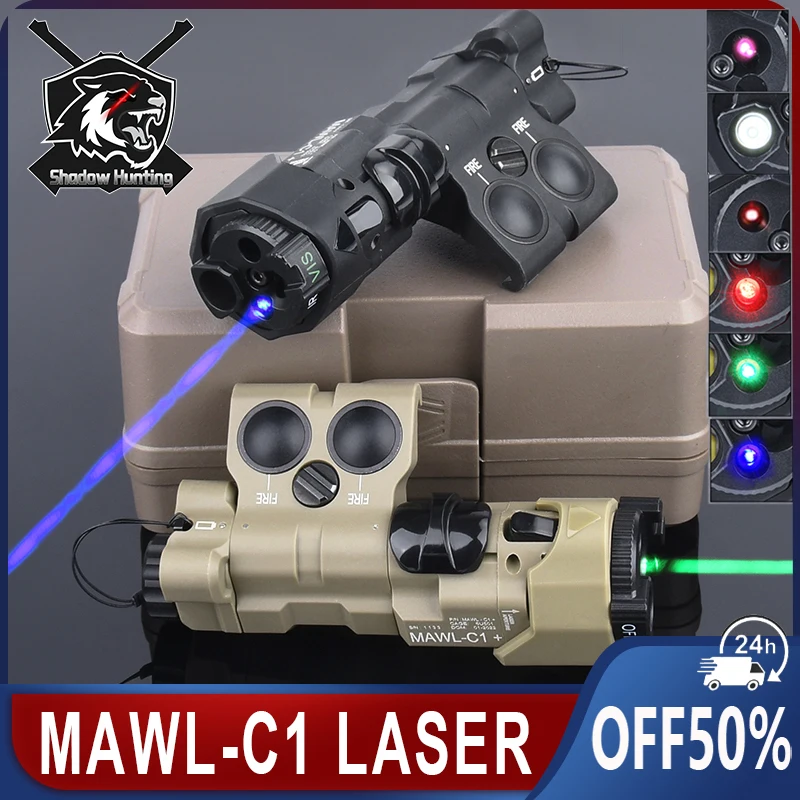 

Tactical WADSN New MAWL-C1 Upgraded Red Green Blue Dot Laser IR Fill Light Nylon Airsoft White LED Hunting Weapon Flashlight